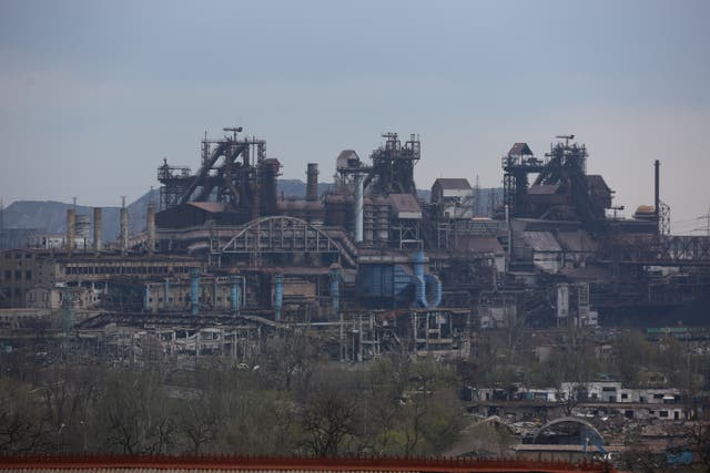 <p>The Azovstal steel plant in Mariupol, eastern Ukraine</p>