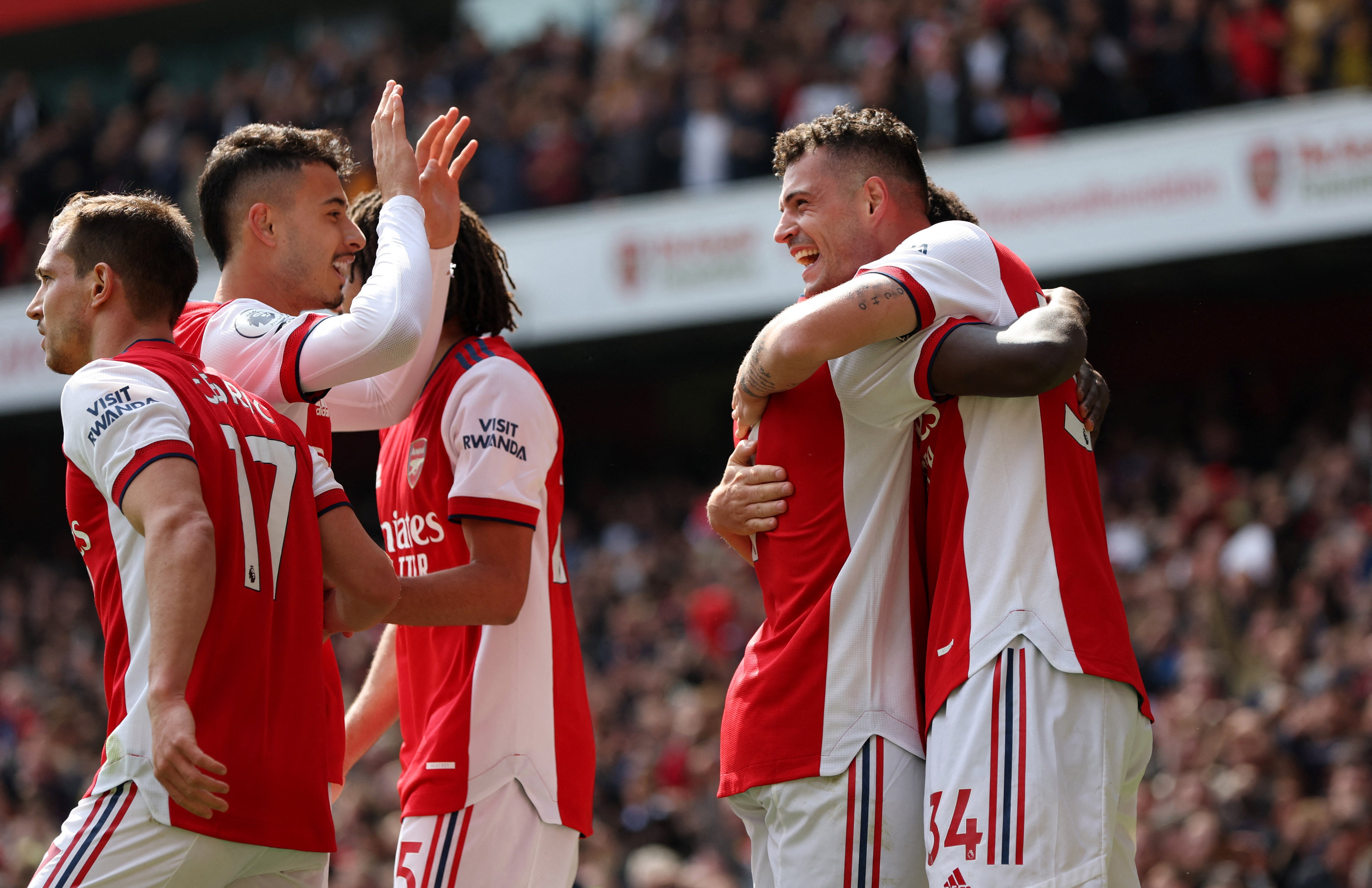 Granit Xhaka’s stunning goal sealed all three points for Arsenal