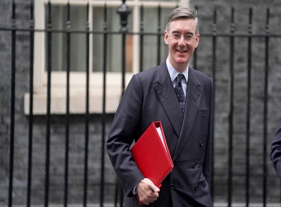 <p>Jacob Rees-Mogg has angered a union boss with his methods for encouraging civil servants to return to the office (Victoria Jones/PA)</p>