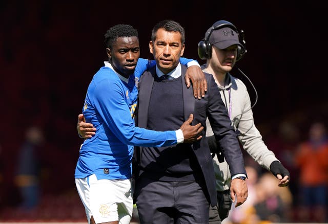 Giovanni van Bronckhorst pleased with 10-man Rangers win (Andrew Milligan/PA)