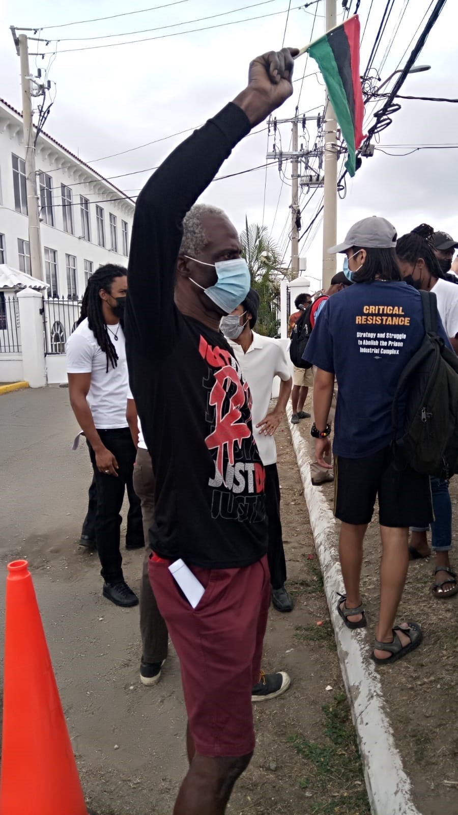 A protest outside the British High Commission in Kingston, Jamaica (Advocates Network handout)