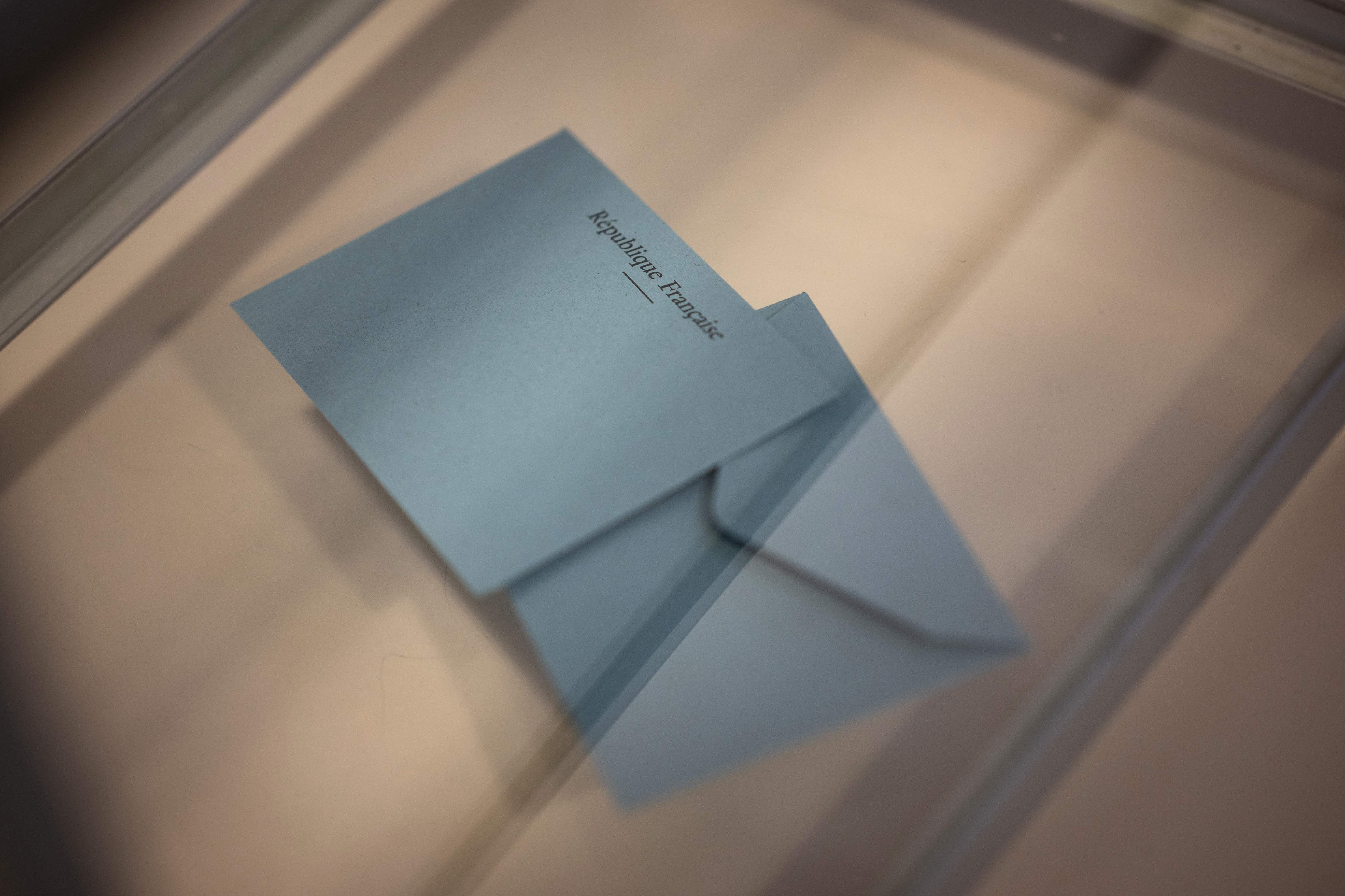 A ballot box in Lavau-sur-Loire, western France, on Sunday