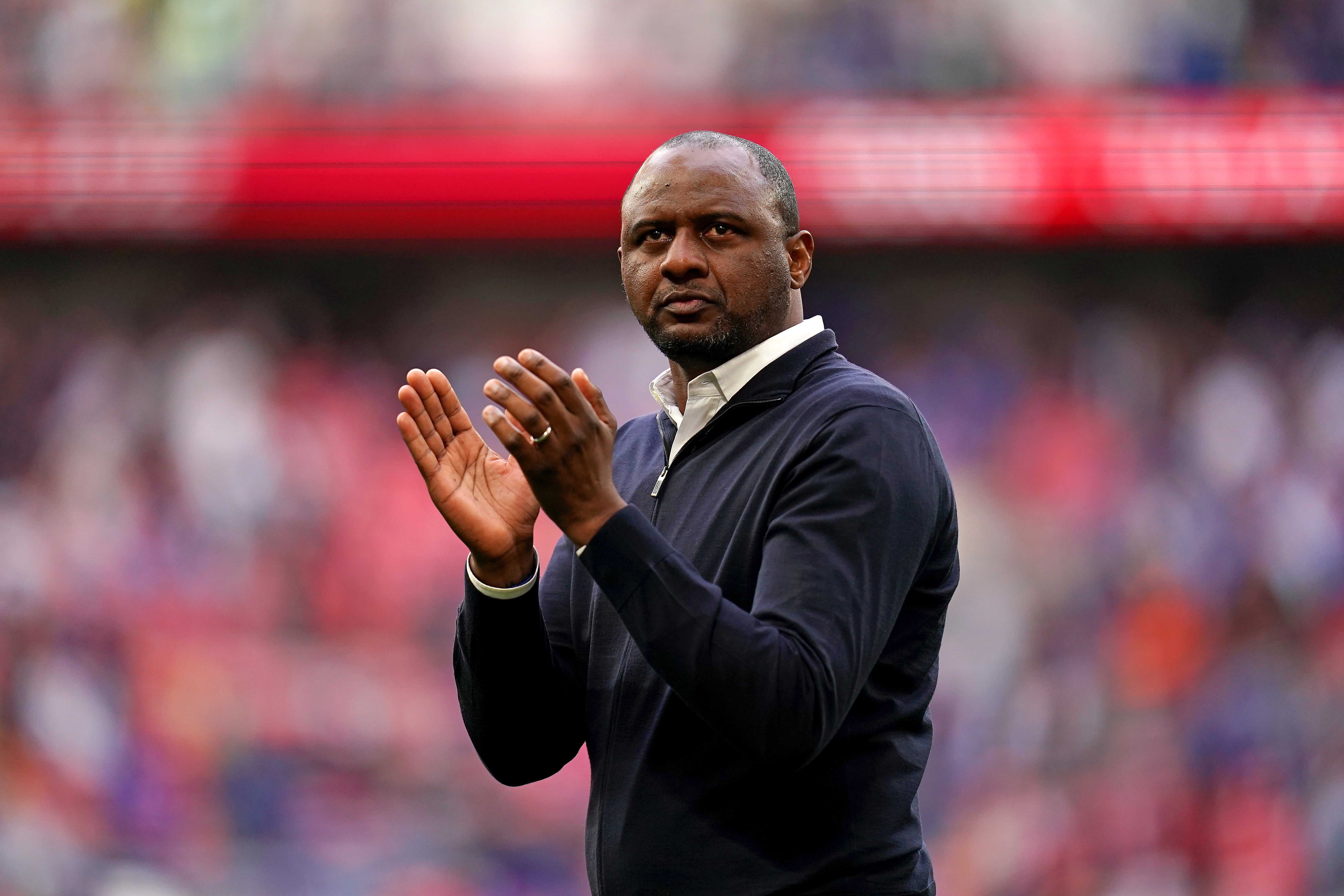 Patrick Vieira’s side face Leeds on Monday night (John Walton/PA)