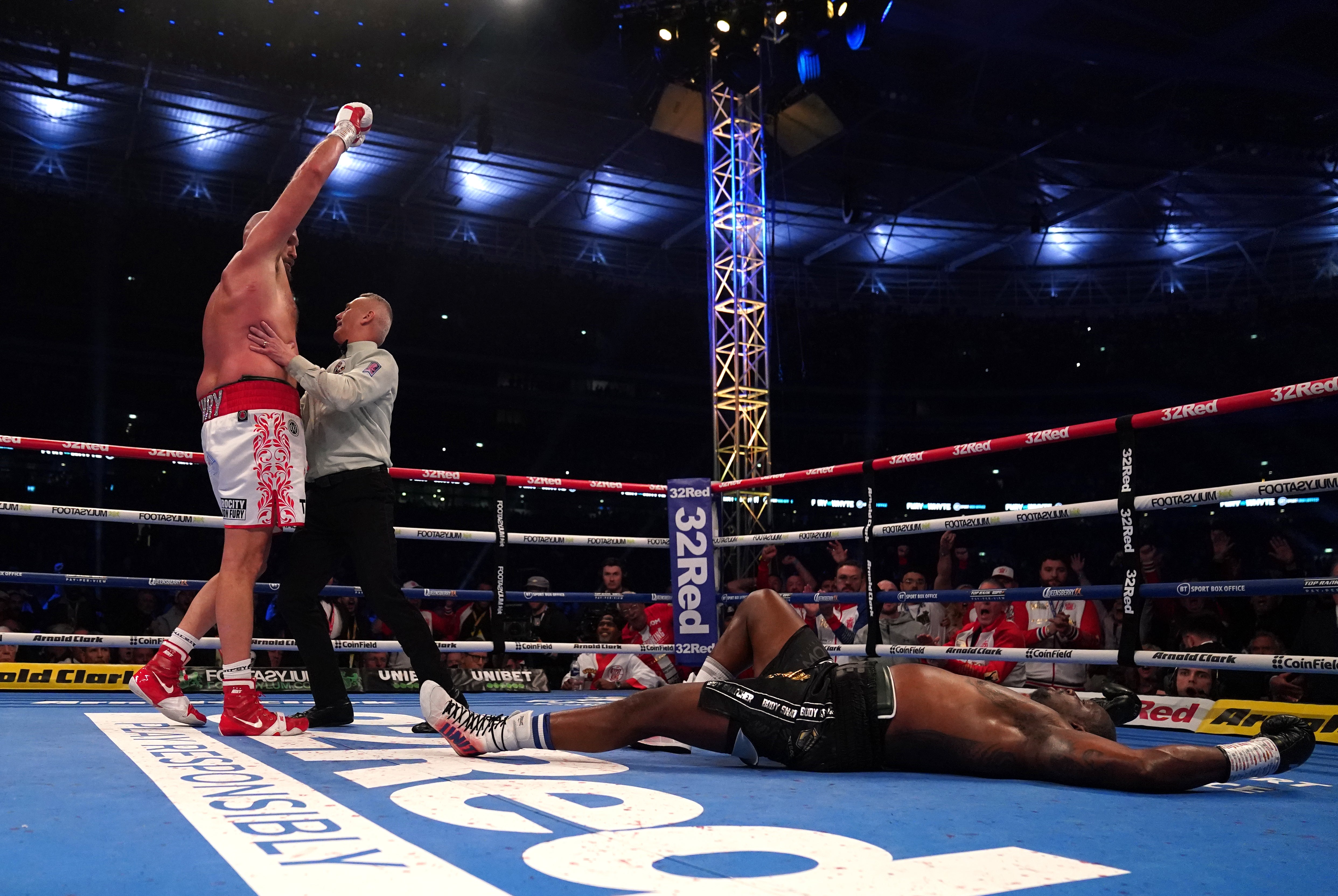 Tyson Fury knocked out Dillian Whyte (Nick Potts/PA)