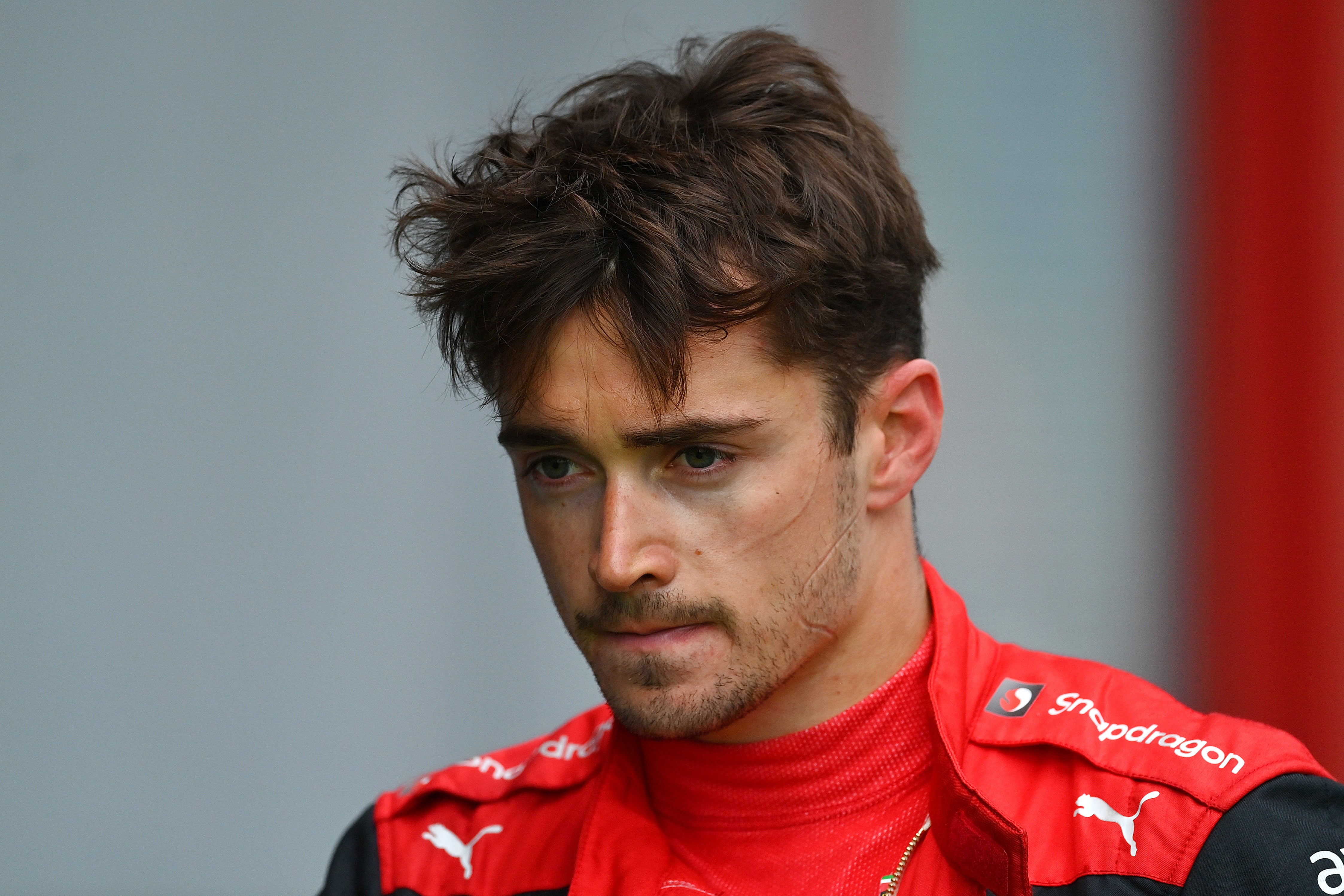 Charles Leclerc had appeared set for a podium finish before spinning off track
