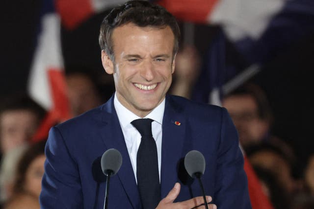 <p>According to exit polls Mr Macron won 58.2 per cent of the vote </p>