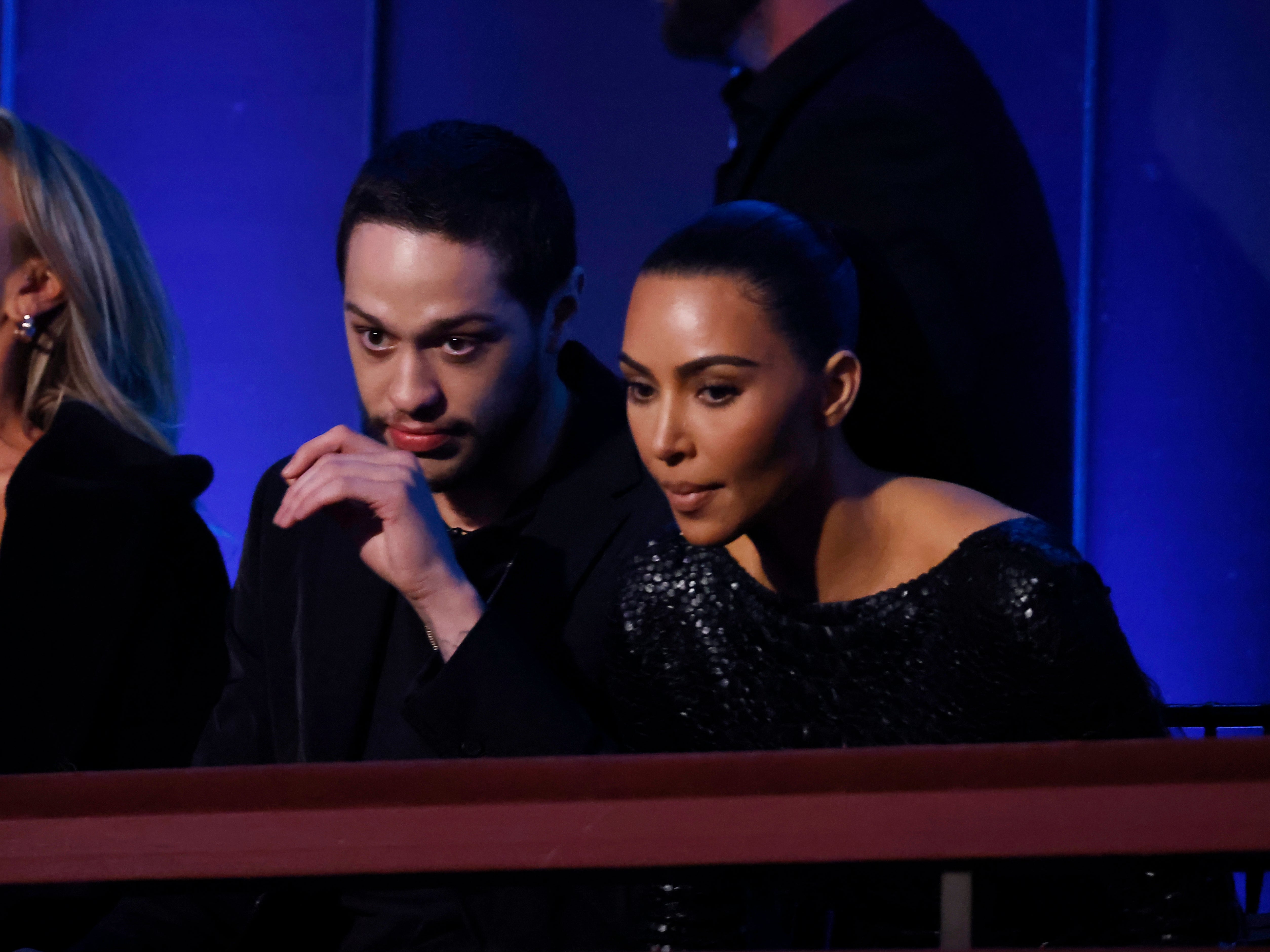 Pete Davidson and Kim Kardashian attend the 23rd Annual Mark Twain Prize For American Humor at The Kennedy Center