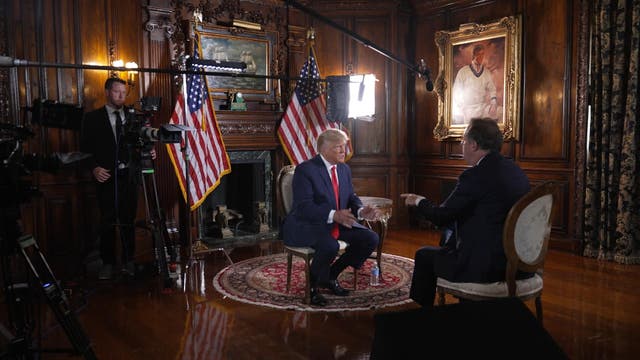 <p>Donald Trump is the first guest on Piers Morgan’s new show (TalkTV/ Piers Morgan Uncensored)</p>