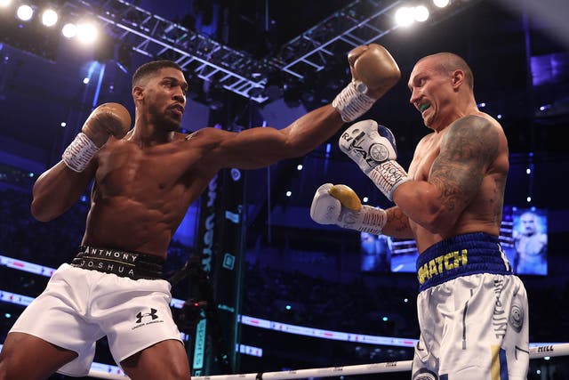 <p>Anthony Joshua (left) is out to avenge his loss to Oleksandr Usyk</p>