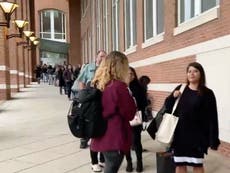 Video shows enormous queue to get into Depp v Heard trial on final day of Depp’s cross-examination