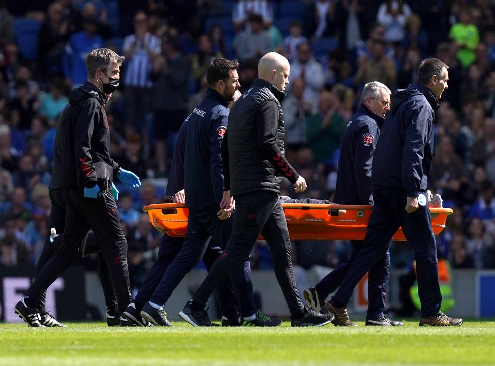 Southampton’s Tino Livramento suffered a serious injury at Brighton (Gareth Fuller/PA)