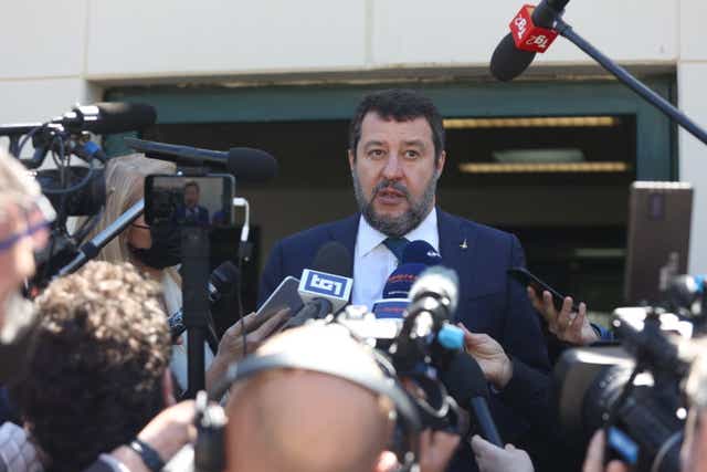 <p> Italy's Lega Nord party leader Matteo Salvini</p>