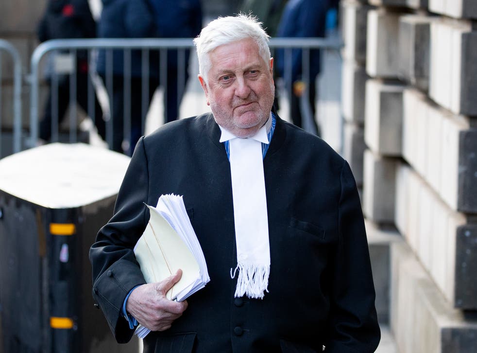 Gordon Jackson QC, who acted for Alex Salmond during his sex assault trial, has been found guilty of professional misconduct (Jane Barlow/PA)