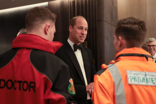 The Duke of Cambridge attending the London’s Air Ambulance Charity Gala at the Londoner Hotel, London (Chris Jackson/PA)