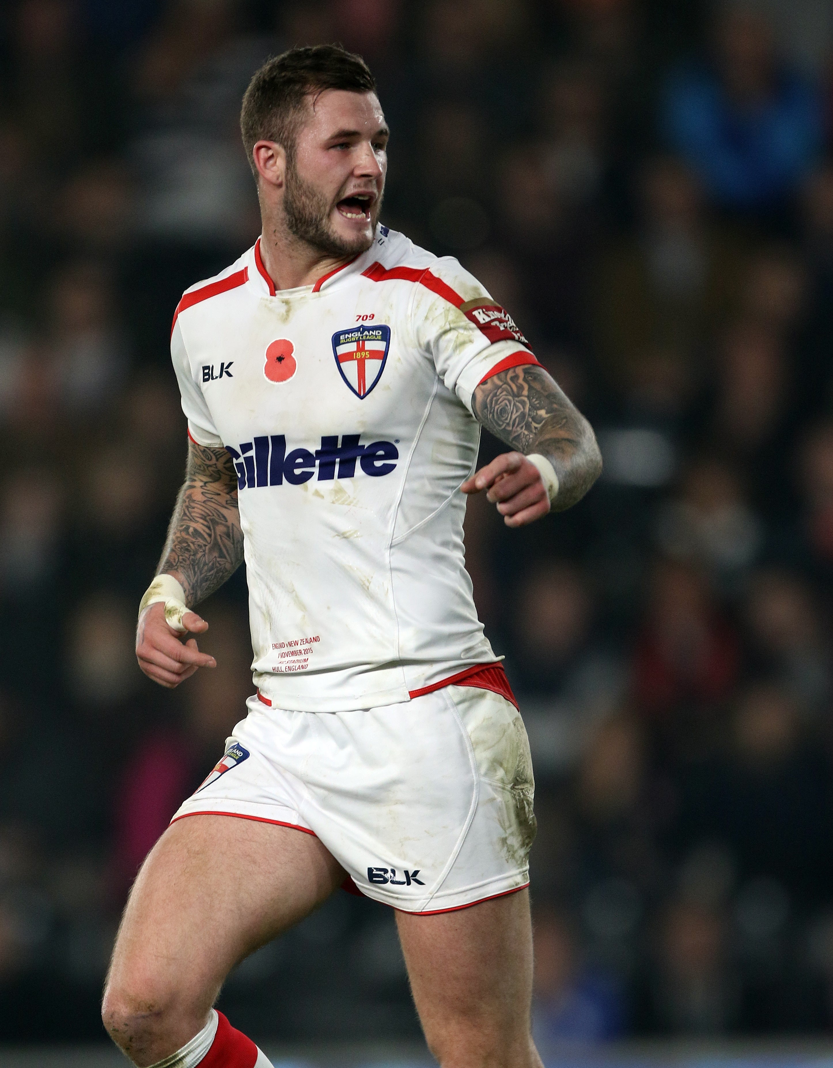 Zak Hardaker, seen wearing the England kit, is in Shaun Wane’s World Cup squad (PA Images/Richard Sellers)
