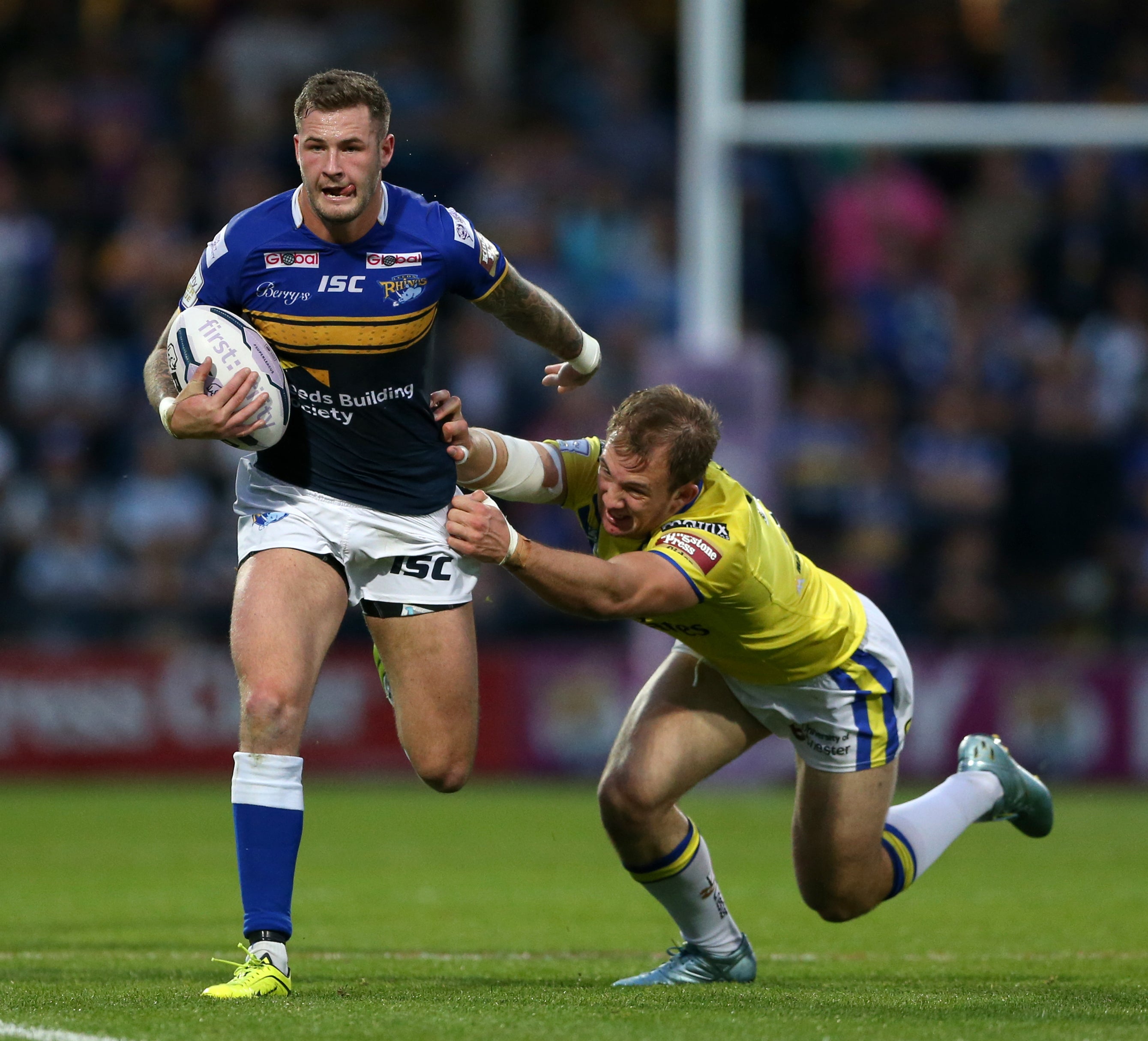 Zak Hardaker is expected to be back in the blue and amber when Leeds host Hull KR on Friday (PA Images/Tim Goode)