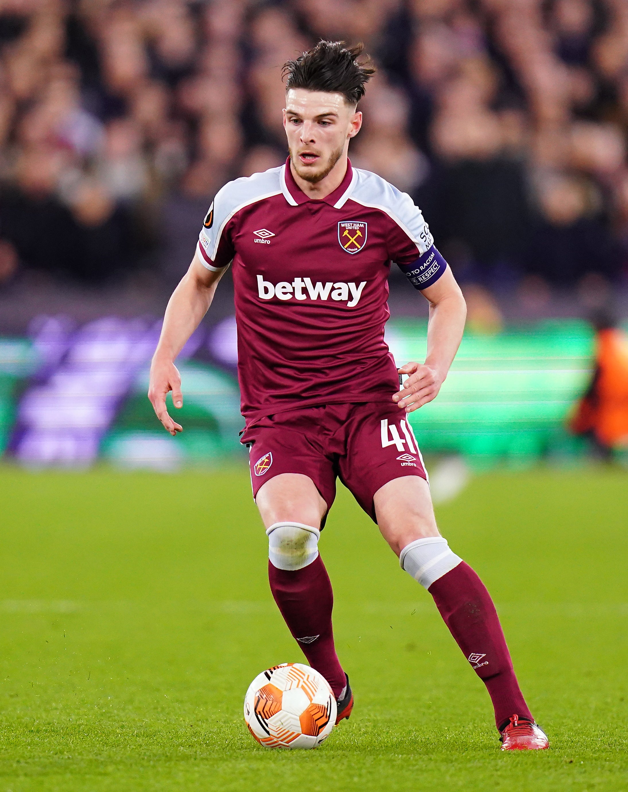 Manchester City may make a move for West Ham’s Declan Rice (Adam Davy/PA)