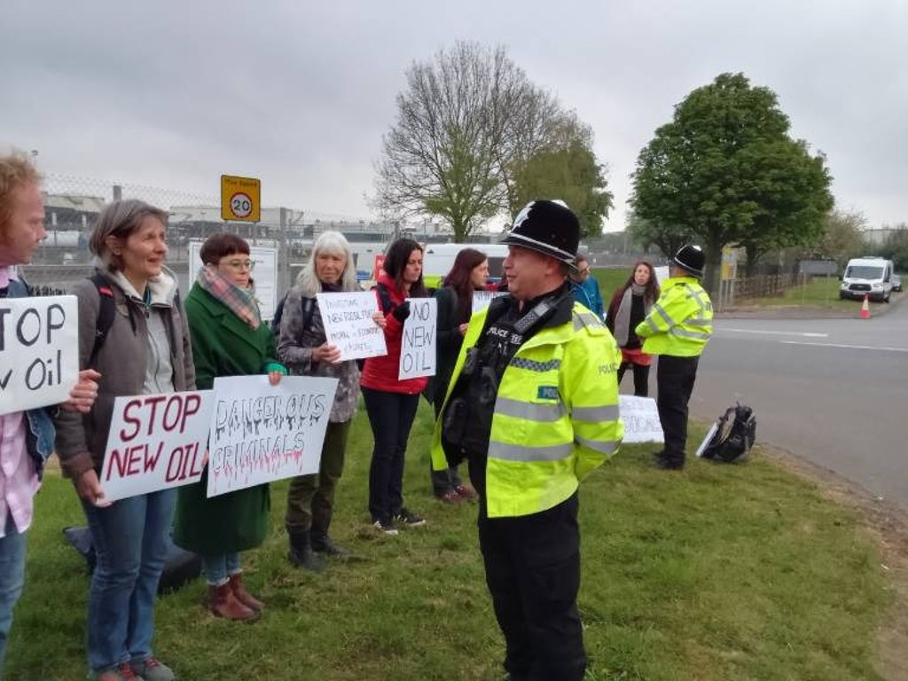 Just Stop Oil activists break injunction at Kingsbury oil terminal