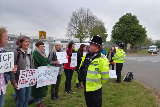 <p>Just Stop Oil activists break an injunction outside Kingsbury oil terminal in Warwickshire</p>