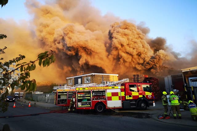 <p>Firefighters were called to a fire in an industrial building on River Way</p>