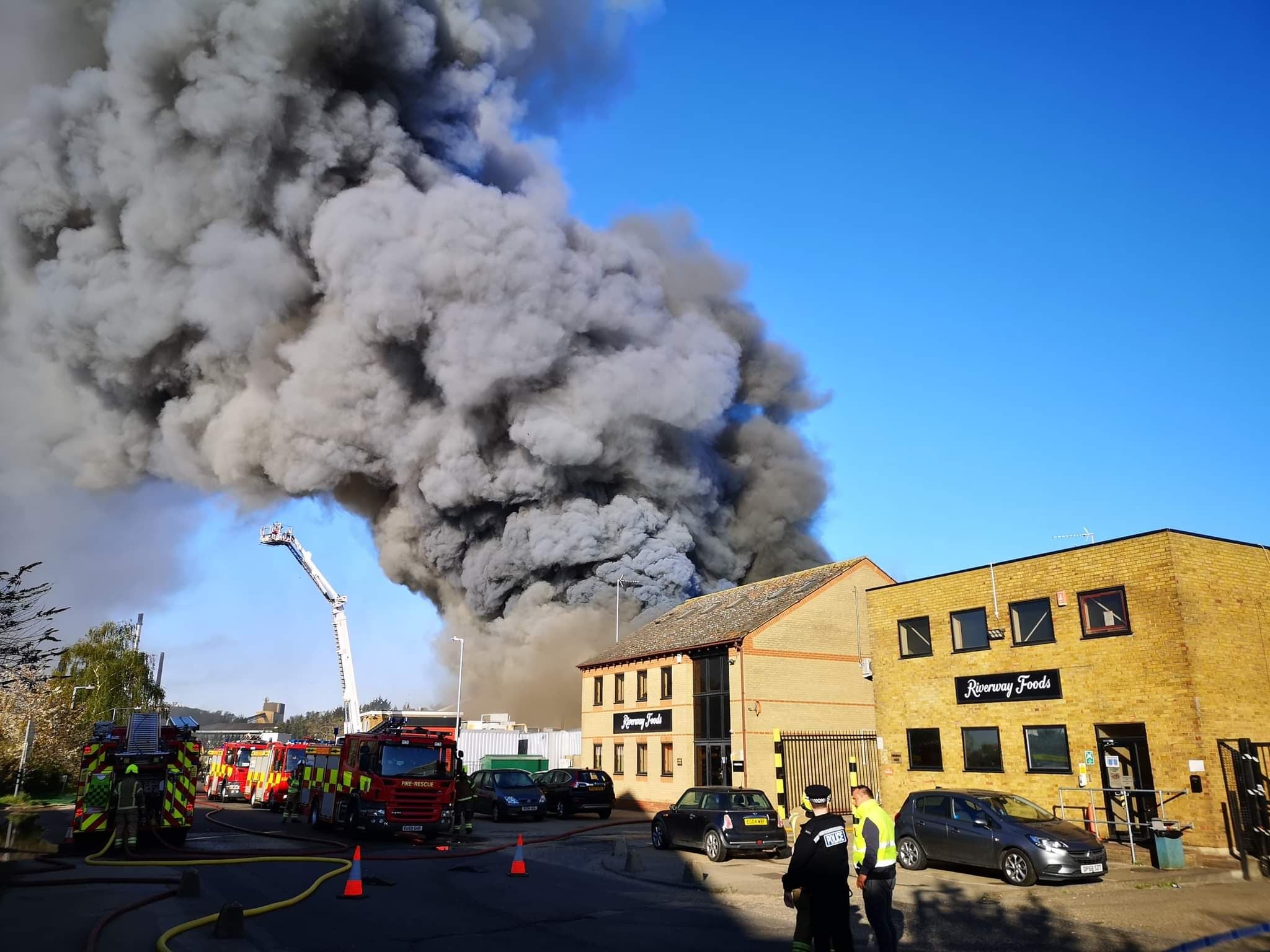 The fire in Harlow, Essex
