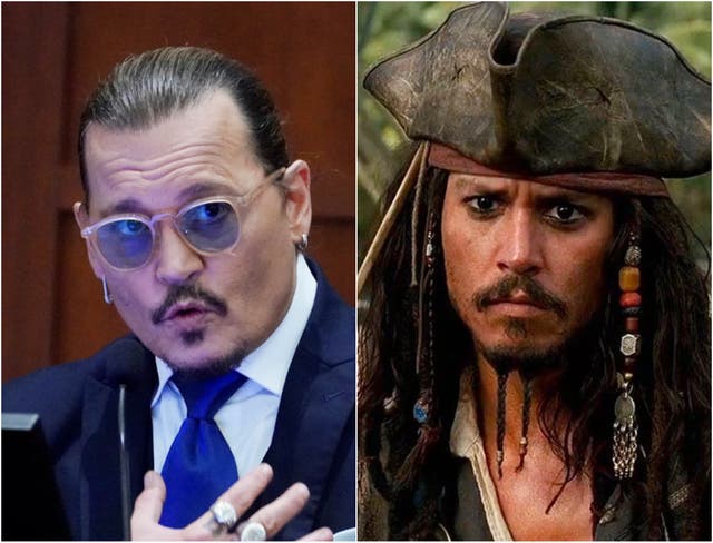 <p>Johnny Depp plays Captain Jack Sparrow in the Pirates of the Caribbean franchise</p>