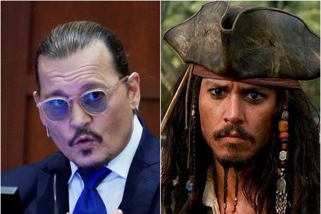 <p>Johnny Depp plays Captain Jack Sparrow in the Pirates of the Caribbean franchise</p>