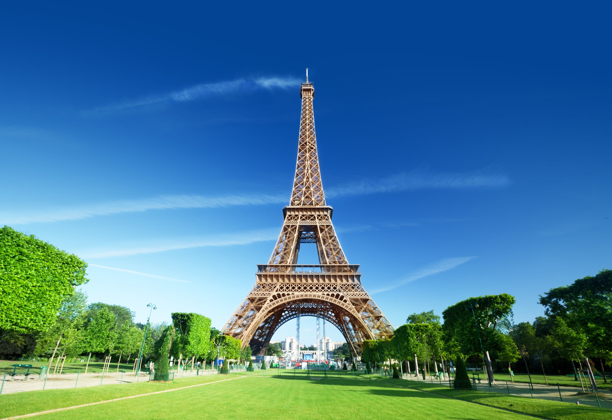 The Eiffel Tower stands 330m tall