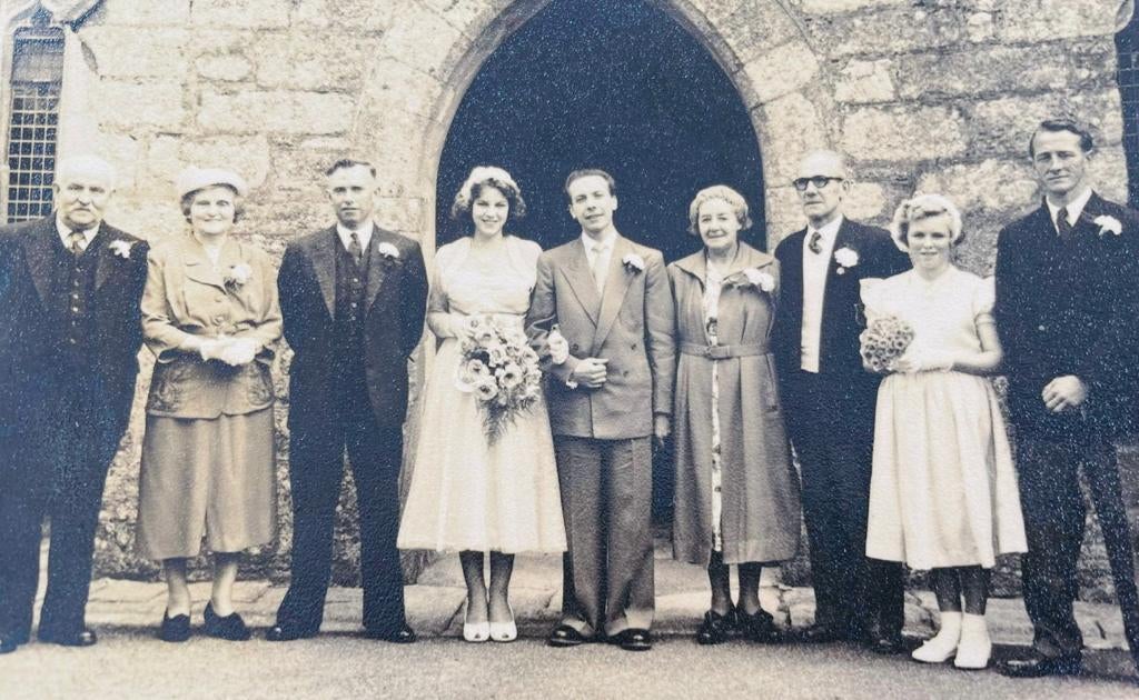 Mr and Mrs Billinge’s wedding day in 1954 (Family handout/PA)