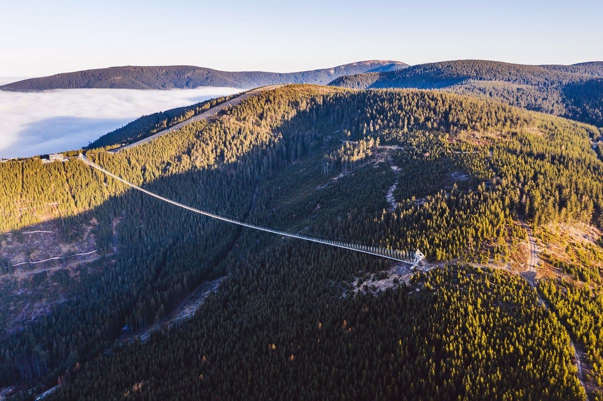 World’s longest suspension footbridge opens in Czech Republic