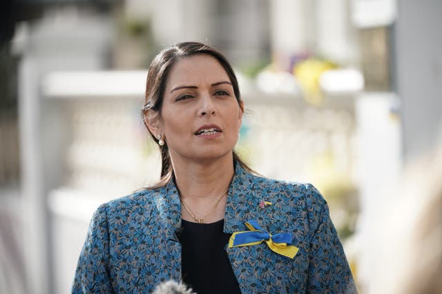 Home Secretary Priti Patel registered tickets to a Bond premiere in her capacity as a minister rather than as an MP (Yui Mok/PA)