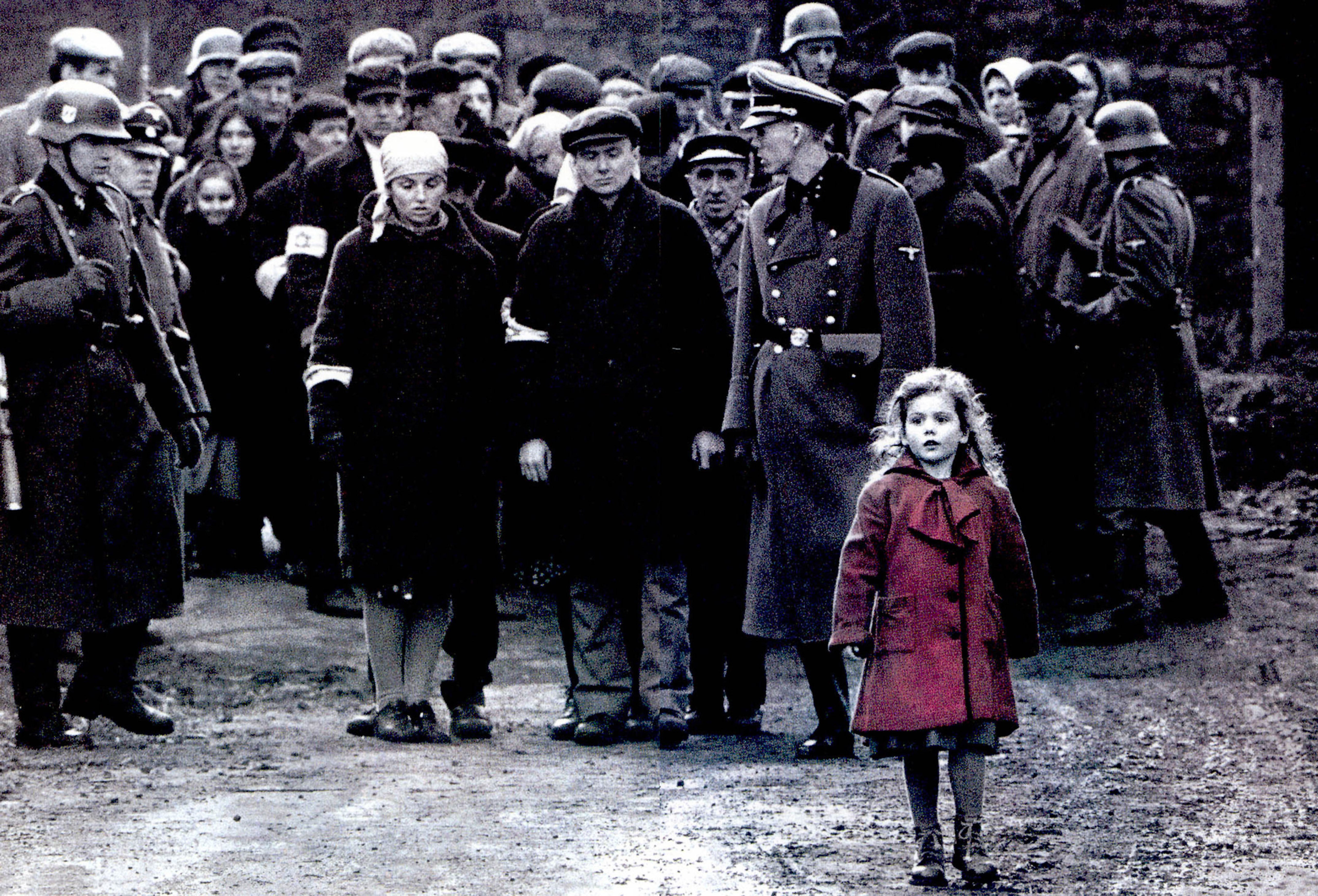 Oliwia Dabrowska as the girl in the red coat in ‘Schindler’s List’ (1994)