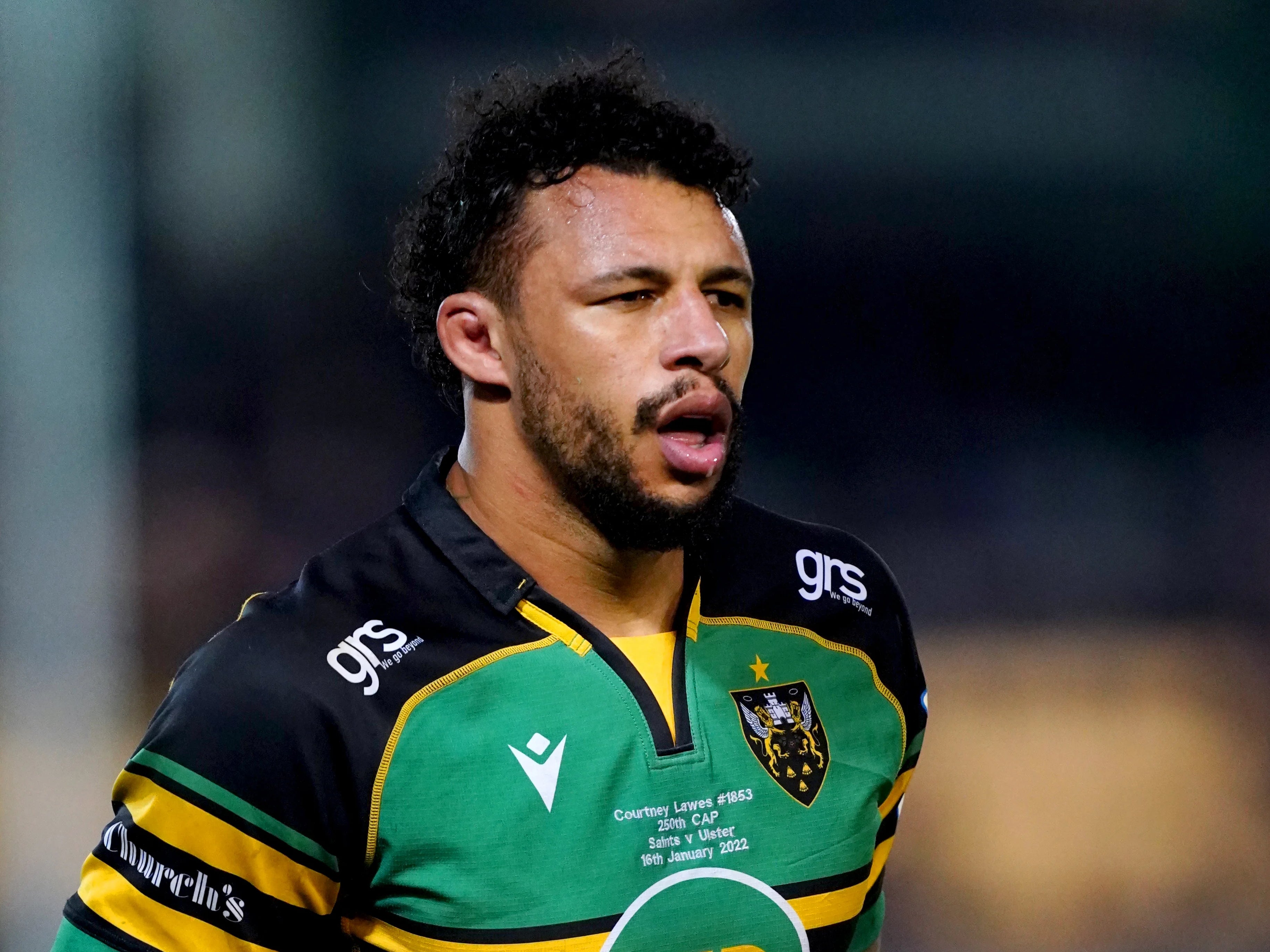 Northampton flanker Courtney Lawes is recovering from a nasty injury to his left hand (David Davies/PA)
