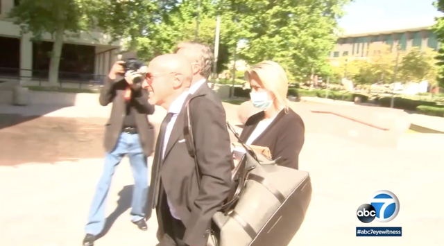 <p>Rebecca Grossman, a wealthy California socialite, makes her first appearance at a Van Nuys courtroom where she stands accused of killing two young brothers when she came barreling through a crosswalk with her SUV, going as fast as 81mph in the residential area.</p>