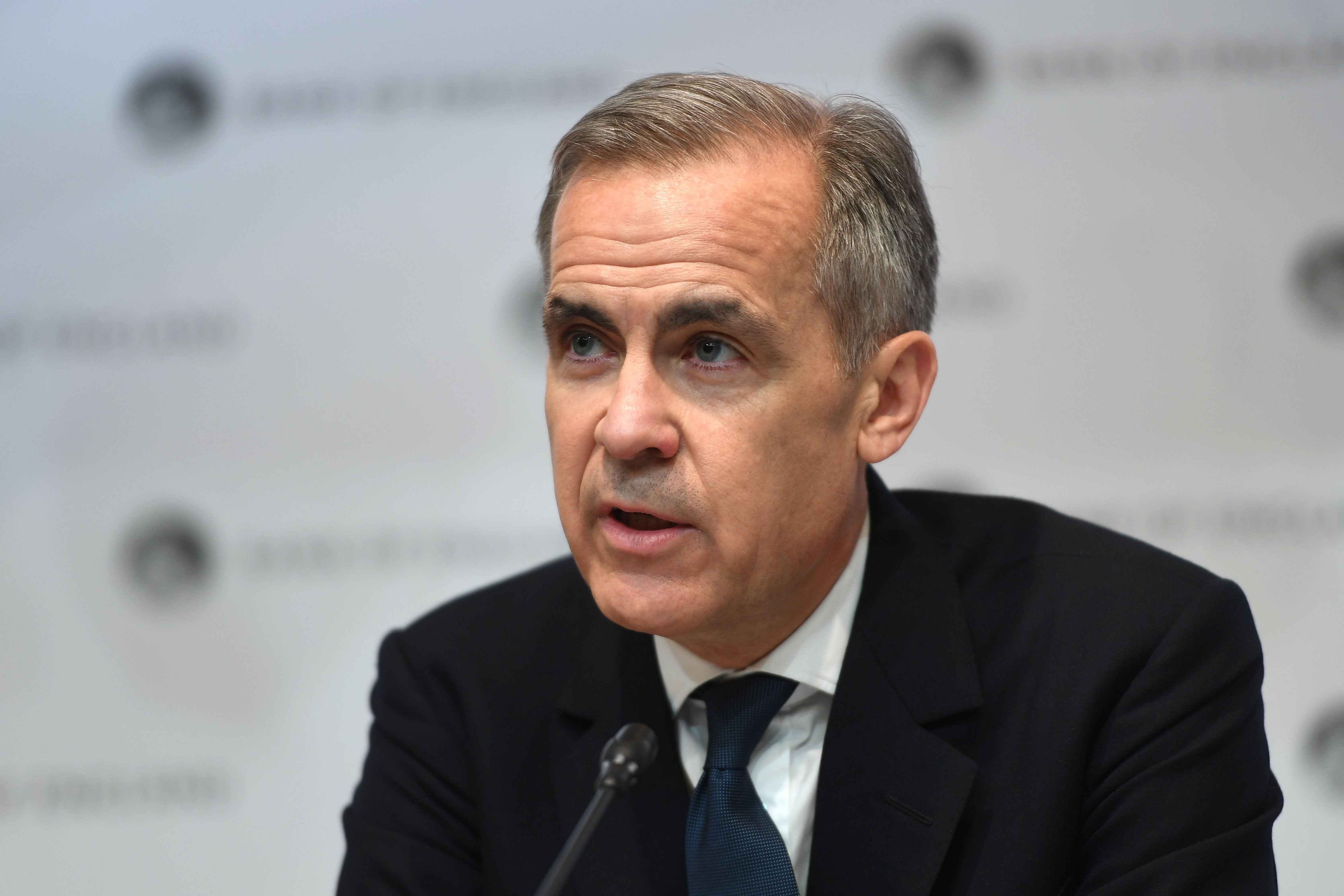 Mark Carney at a press conference in 2020.