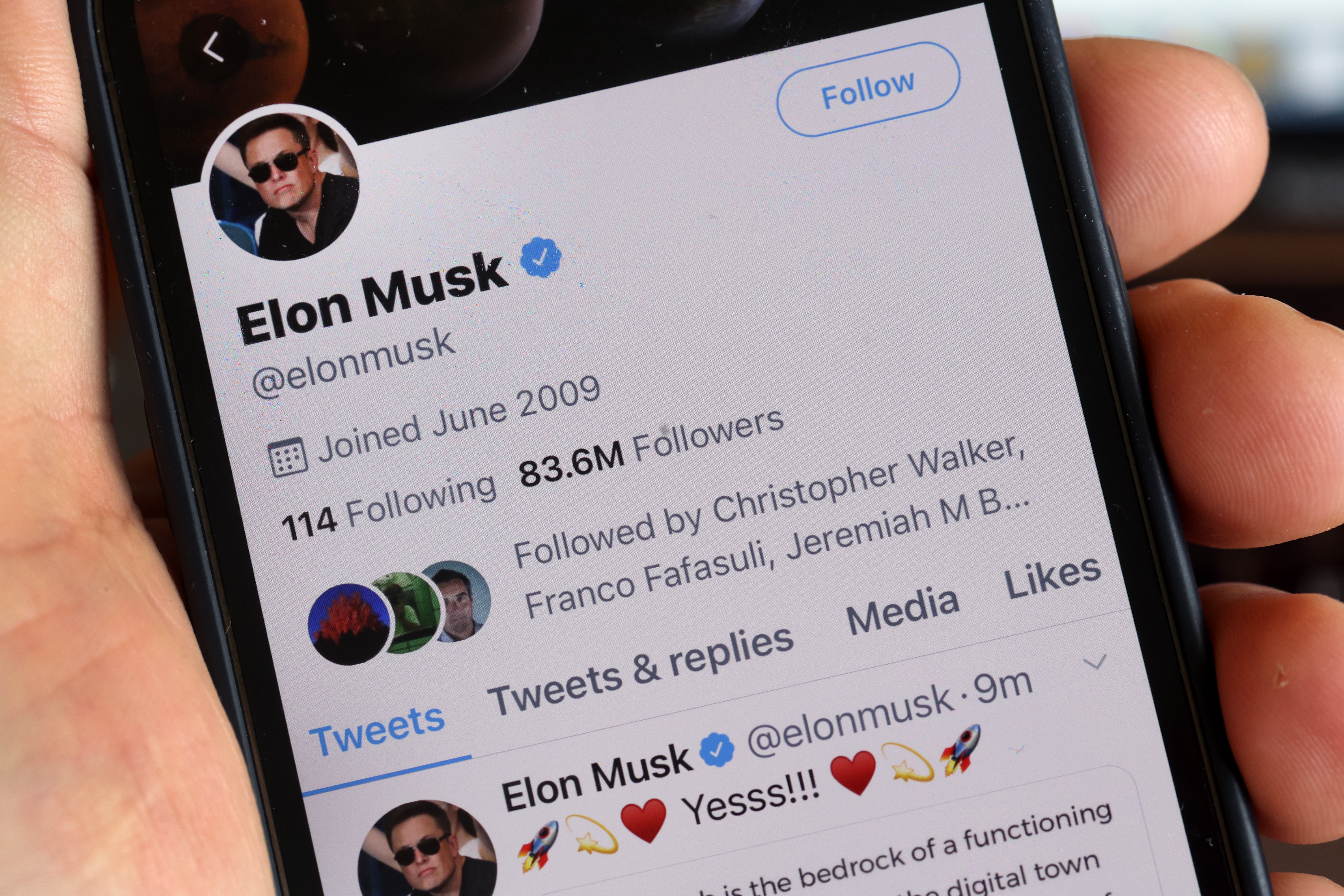 Musk has more than 80 million followers on Twitter