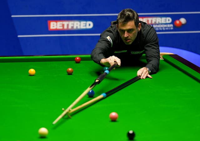 Ronnie O’Sullivan is on the verge of another semi-final appearance at the Crucible (Tim Goode/PA)