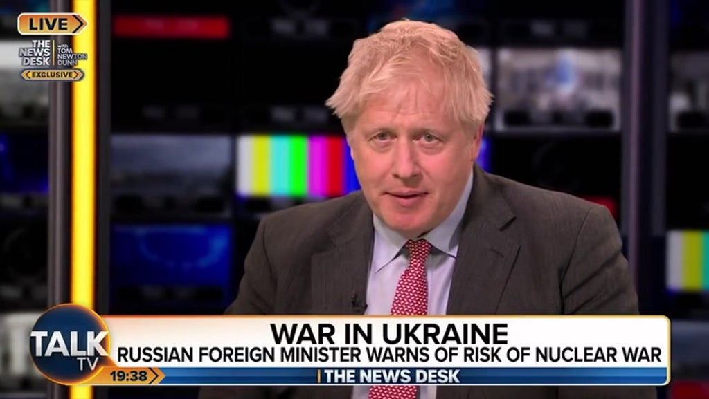 Johnson says Putin is popular enough in Russia to back down on Ukraine