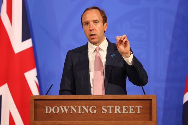 <p>Matt Hancock, the health secretary at the time of the care homes decision </p>