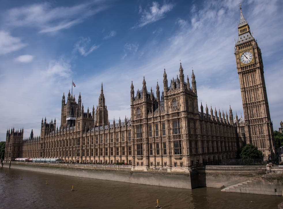This file photo shows the Palace of Westminster, where parliament sits