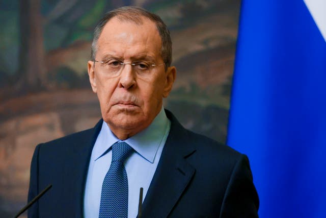 Russian Foreign Minister Sergei Lavrov (Russian Foreign Ministry Press Service via AP)