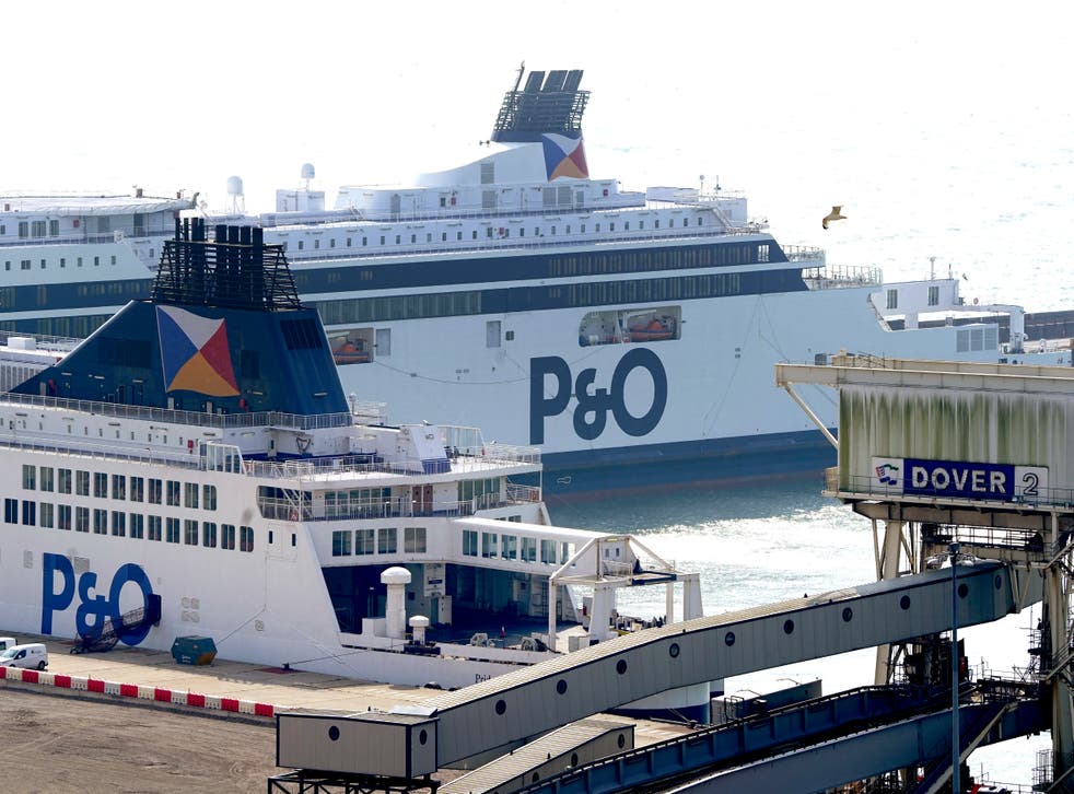 UK ports will be required to check whether ferry crews are paid at least the national minimum wage following the P&O Ferries sackings, Transport Secretary Grant Shapps has announced (Gareth Fuller/PA)