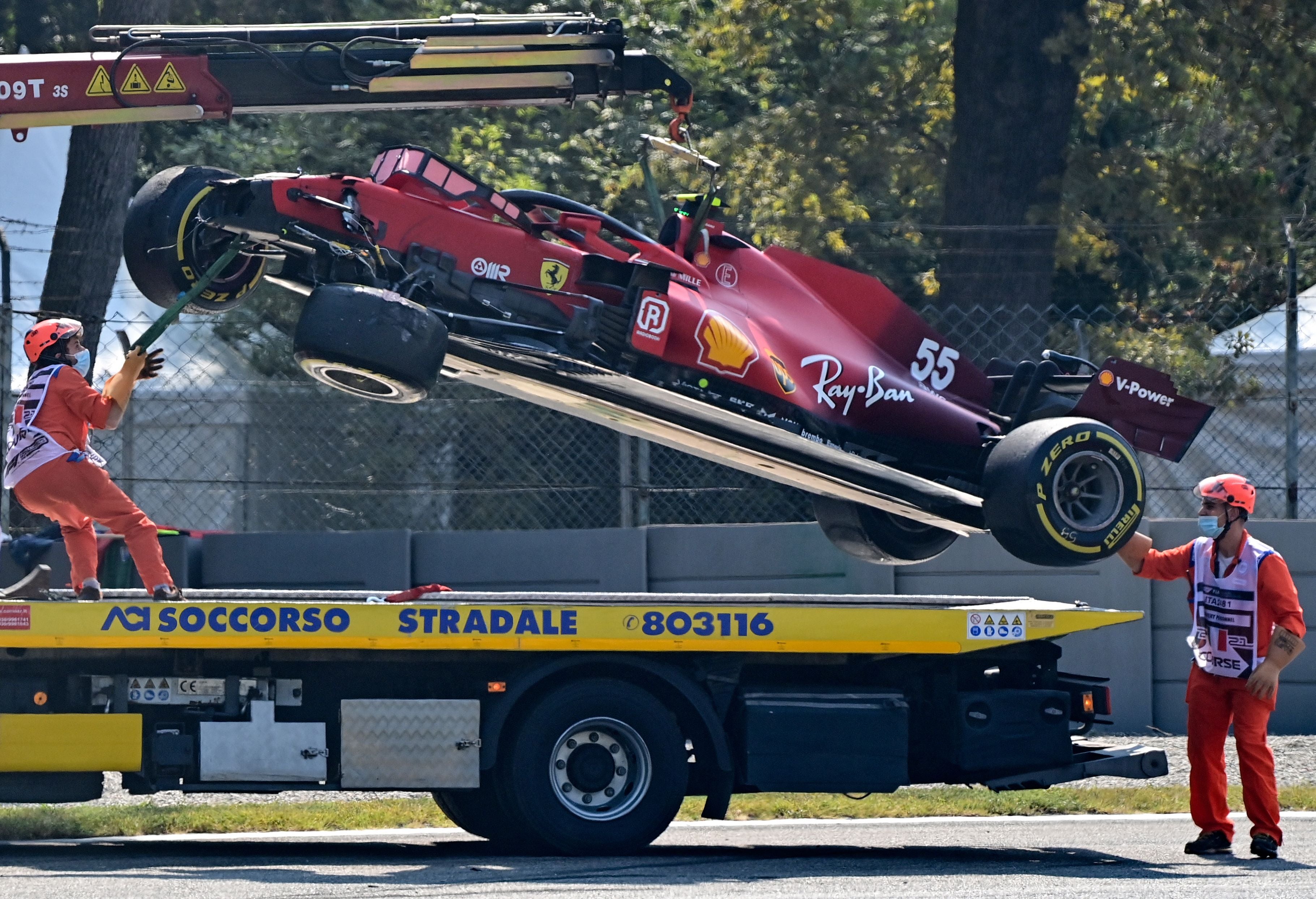 Sainz didn’t finish the Imola race