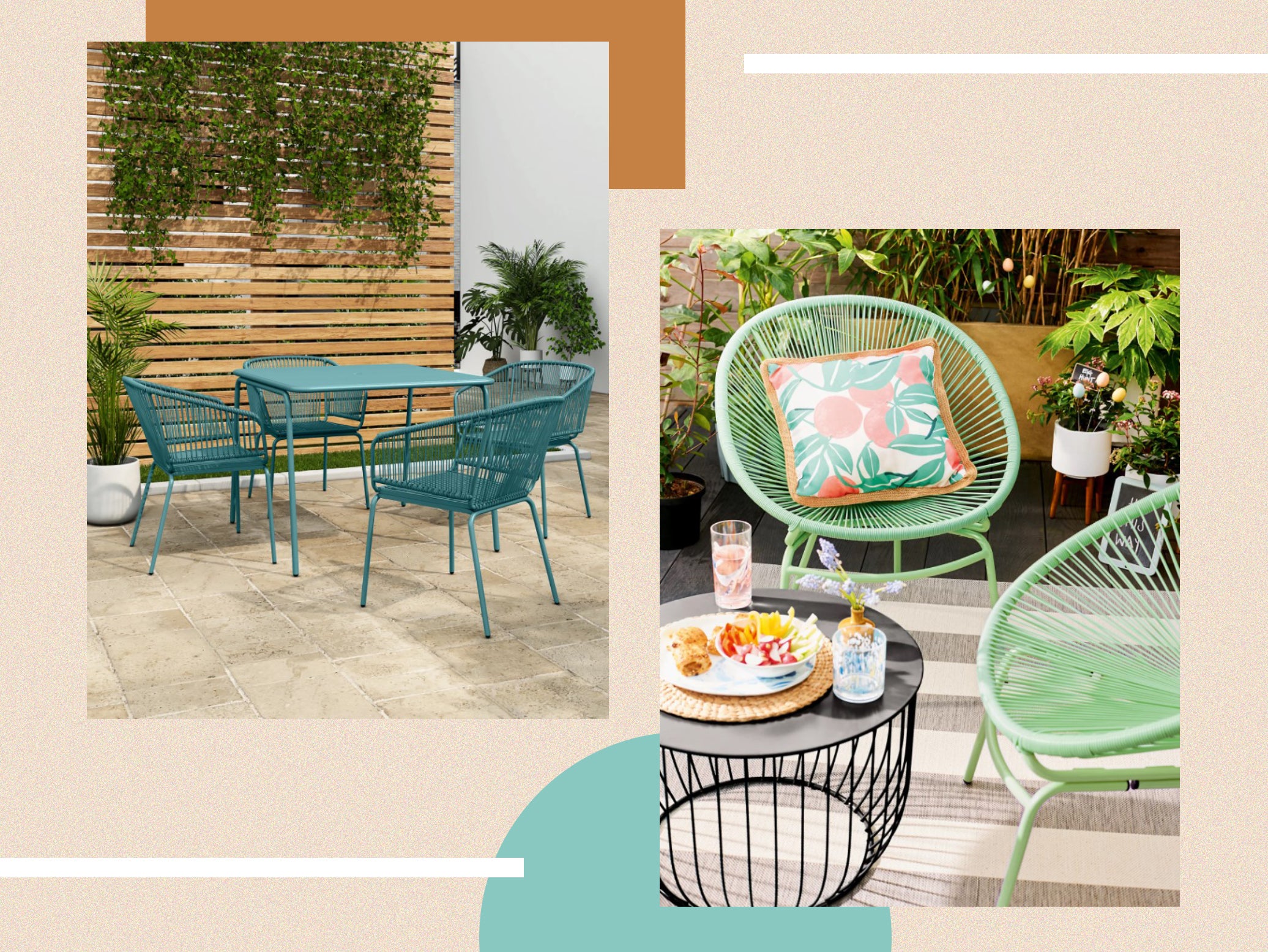 The colourful collection helps inject some vibrancy into your outdoor space