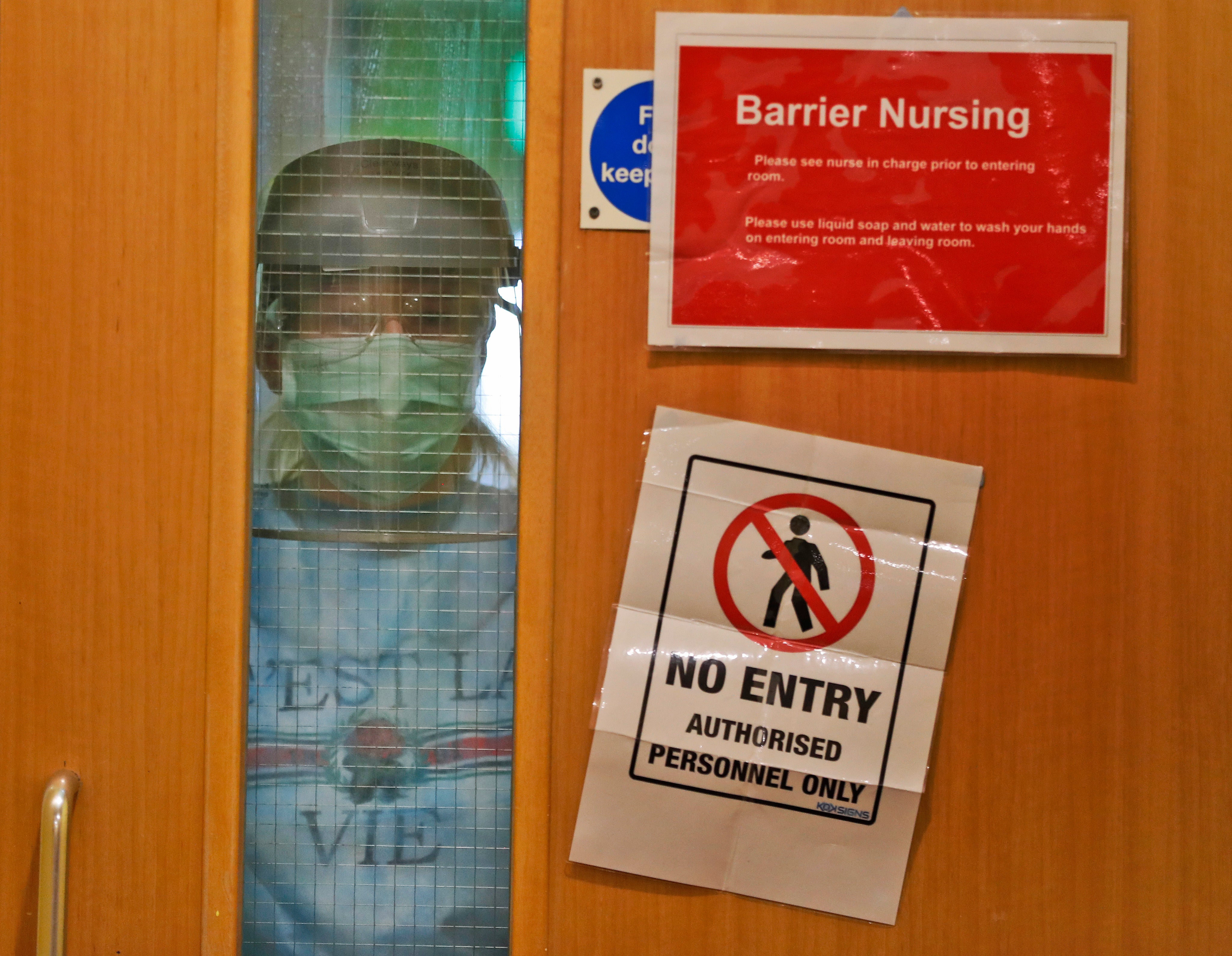 A scene inside the Wren Hall care home in Nottingham in April 2020 at the start of the pandemic