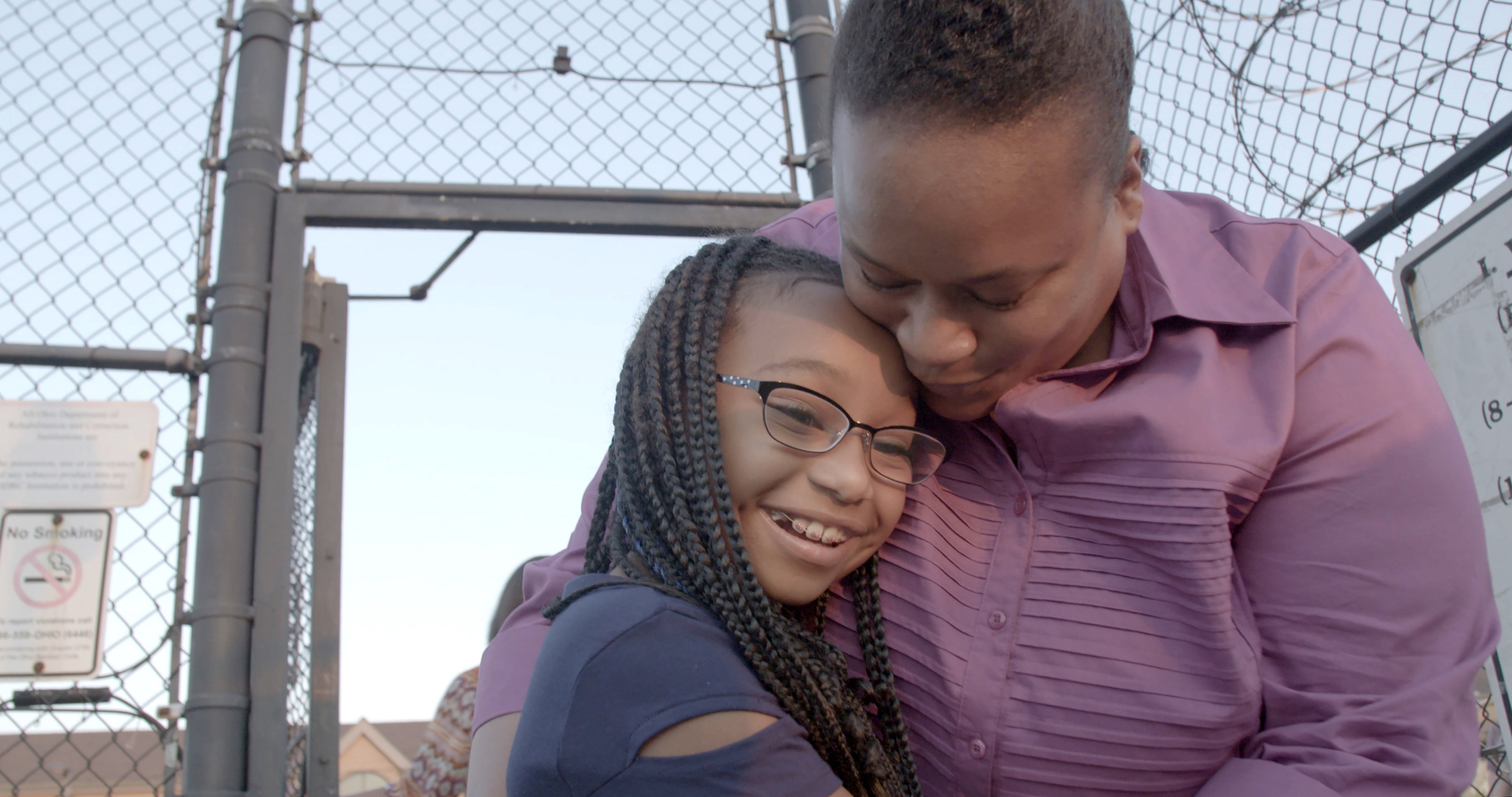 Tomika Daniel and her daughter reunite outside of a prison in Ohio