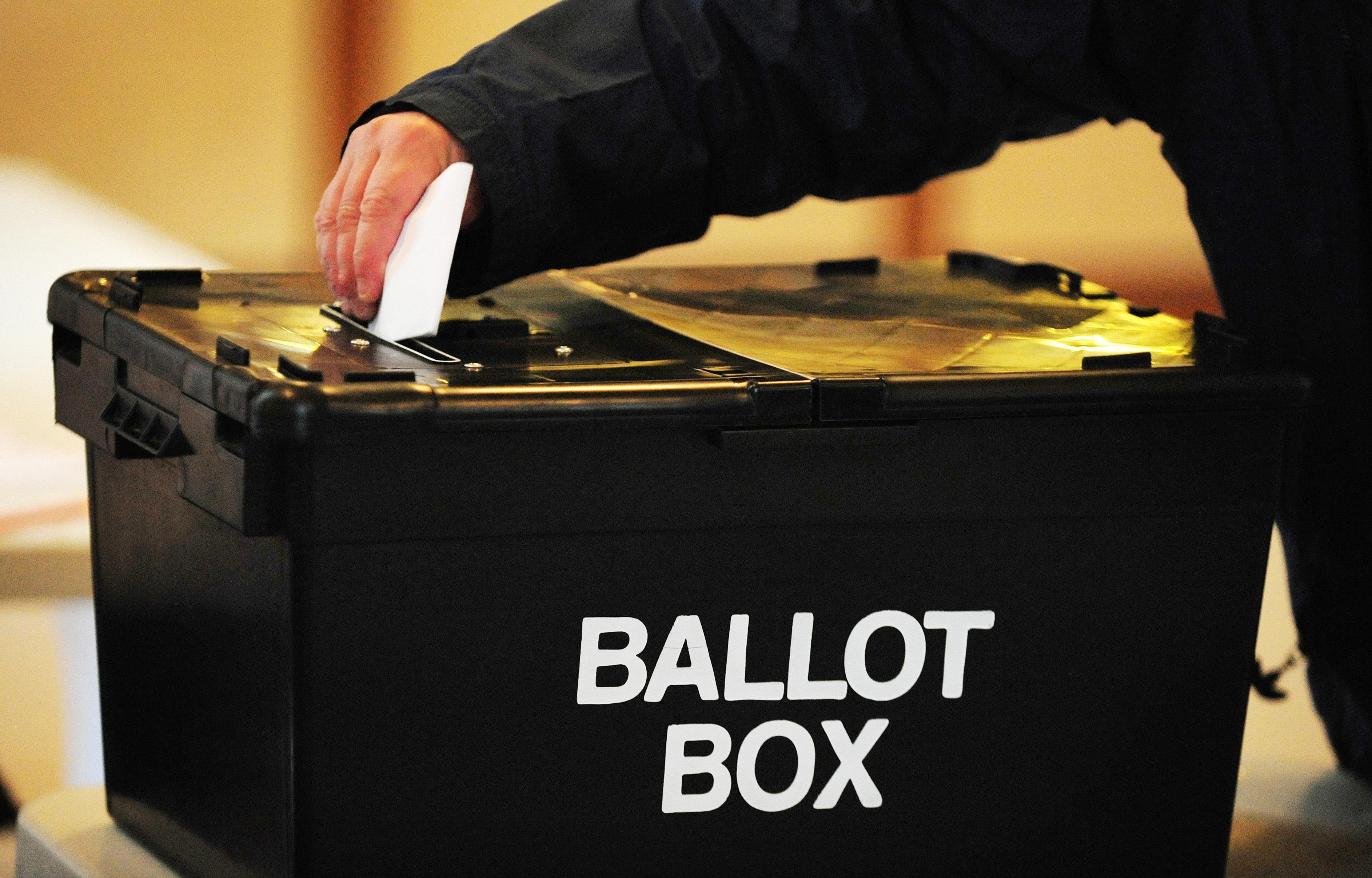 Most council ballots in England use a straight first-past-the-post system