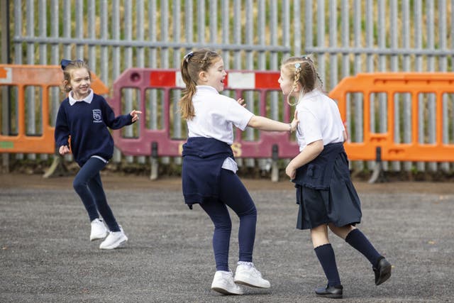 Primary pupils who took part in a running programme, such as the Daily Mile, were fitter than those who did not (Liam McBurney/PA)