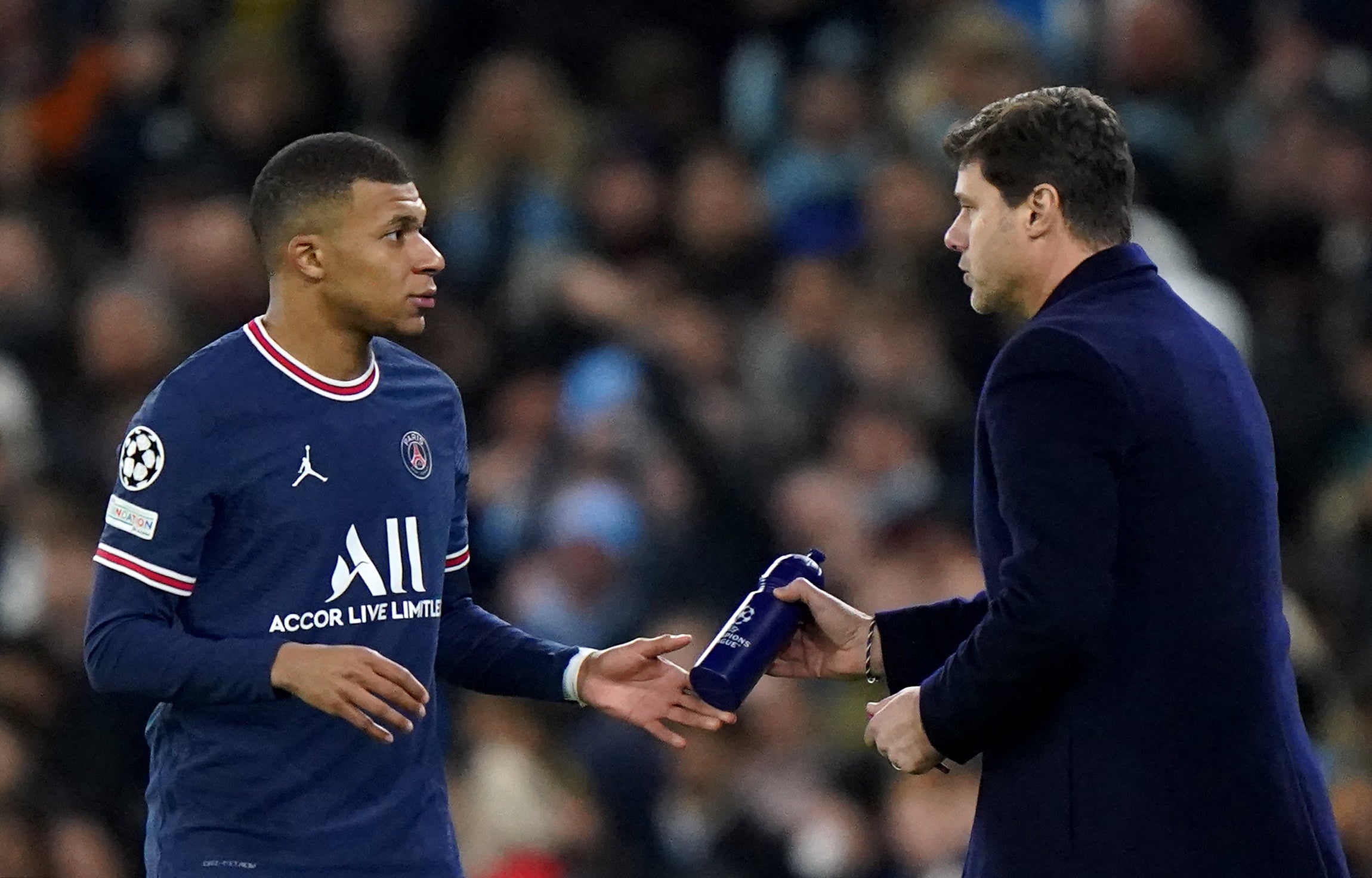 Mauricio Pochettino has said that both he and Kylian Mbappe will “100 per cent” be at PSG next season (Tim Goode/PA)