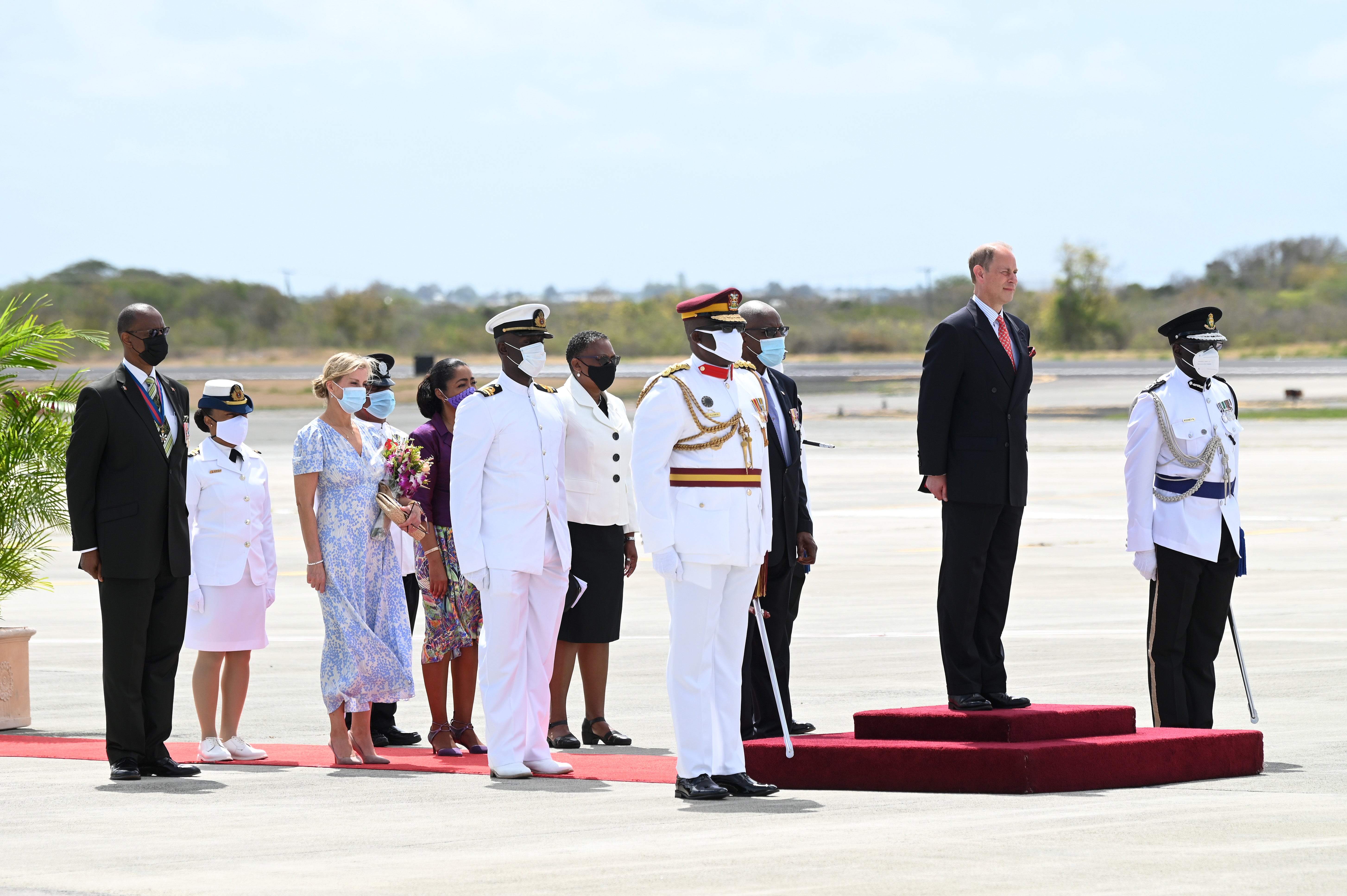 Prince Edward arrives at St John’s, Antigua and Barbuda
